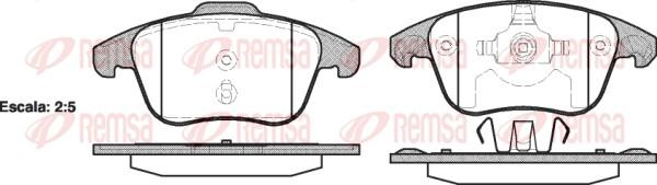 Remsa 1249.00 - Тормозные колодки, дисковые, комплект autosila-amz.com