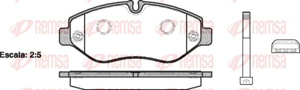 Remsa 1245.10 - Тормозные колодки, дисковые, комплект autosila-amz.com