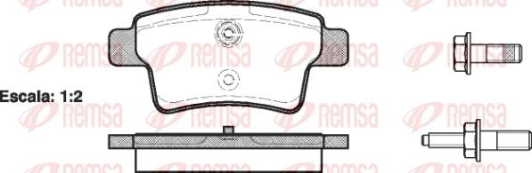 Remsa 1241.00 - Тормозные колодки, дисковые, комплект autosila-amz.com