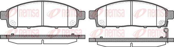 Remsa 1242.00 - Тормозные колодки, дисковые, комплект autosila-amz.com