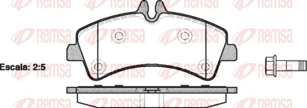 Remsa 1247.00 - Тормозные колодки, дисковые, комплект autosila-amz.com