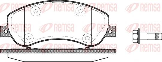 Remsa 1250.00 - Тормозные колодки, дисковые, комплект autosila-amz.com