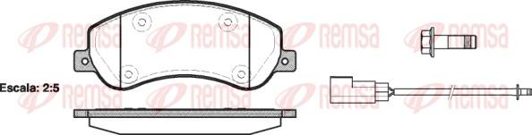 Remsa 1250.02 - Тормозные колодки, дисковые, комплект autosila-amz.com