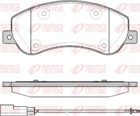 Remsa 1250.11 - Тормозные колодки, дисковые, комплект autosila-amz.com