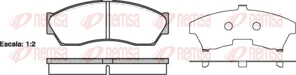 Remsa 1253.00 - Тормозные колодки, дисковые, комплект autosila-amz.com