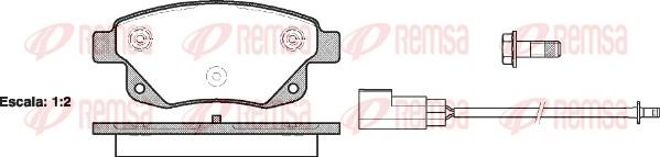 Remsa 1252.02 - Тормозные колодки, дисковые, комплект autosila-amz.com