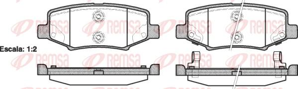 Remsa 1264.02 - Тормозные колодки, дисковые, комплект autosila-amz.com