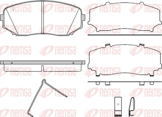 Remsa 1267.02 - Тормозные колодки, дисковые, комплект autosila-amz.com