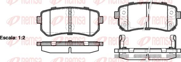 Remsa 1209.02 - Тормозные колодки, дисковые, комплект autosila-amz.com