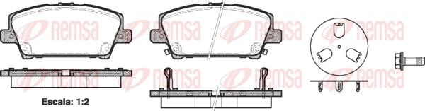 Remsa 1205.02 - Тормозные колодки, дисковые, комплект autosila-amz.com