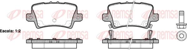 Remsa 1206.02 - Тормозные колодки, дисковые, комплект autosila-amz.com