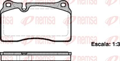 Remsa 1200.00 - Тормозные колодки, дисковые, комплект autosila-amz.com