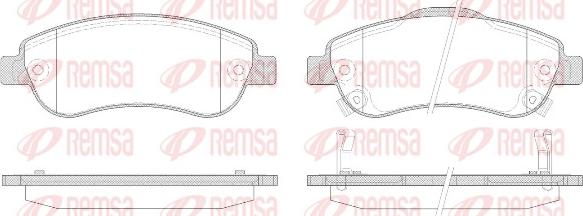 Remsa 1289.02 - Тормозные колодки, дисковые, комплект autosila-amz.com