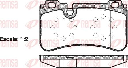 Remsa 1280.00 - Тормозные колодки, дисковые, комплект autosila-amz.com