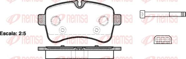 Remsa 1282.00 - Тормозные колодки, дисковые, комплект autosila-amz.com