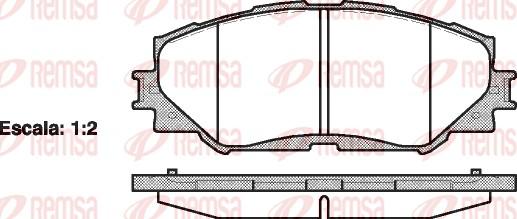 Remsa 1232.00 - Тормозные колодки, дисковые, комплект autosila-amz.com