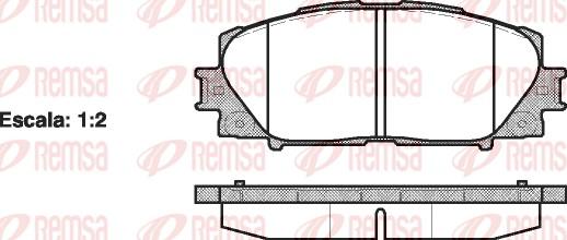 Remsa 1224.00 - Тормозные колодки, дисковые, комплект autosila-amz.com