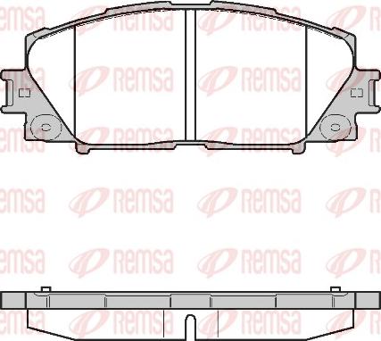 Remsa 1224.10 - Тормозные колодки, дисковые, комплект autosila-amz.com