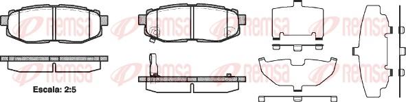 Remsa 1228.01 - Тормозные колодки, дисковые, комплект autosila-amz.com