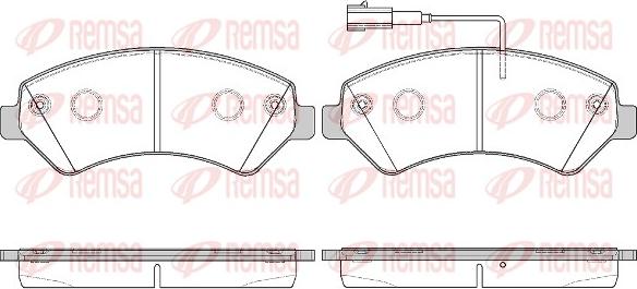 Remsa 1275.22 - Тормозные колодки, дисковые, комплект autosila-amz.com