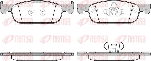 Remsa 1718.00 - Тормозные колодки, дисковые, комплект autosila-amz.com