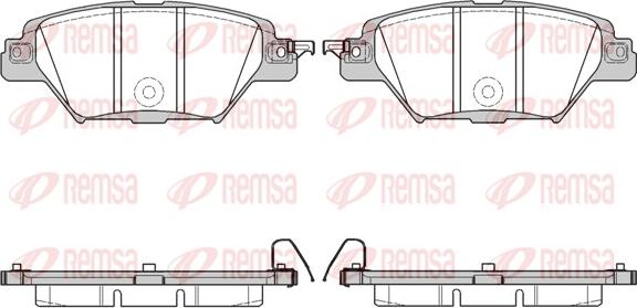 Remsa 1712.04 - Тормозные колодки, дисковые, комплект autosila-amz.com