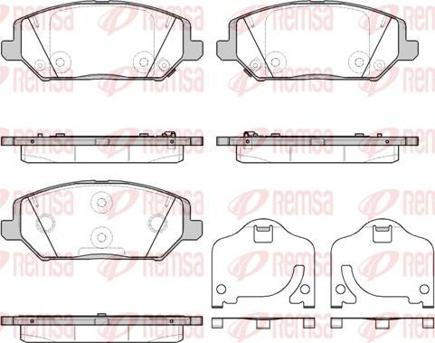 Remsa 1783.02 - Тормозные колодки, дисковые, комплект autosila-amz.com