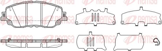 Remsa 1787.10 - Тормозные колодки, дисковые, комплект autosila-amz.com