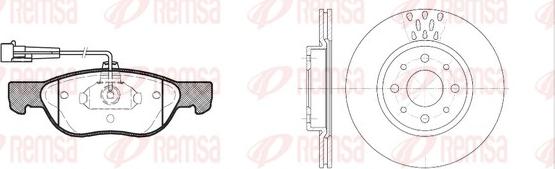Remsa 8587.01 - Дисковый тормозной механизм, комплект autosila-amz.com
