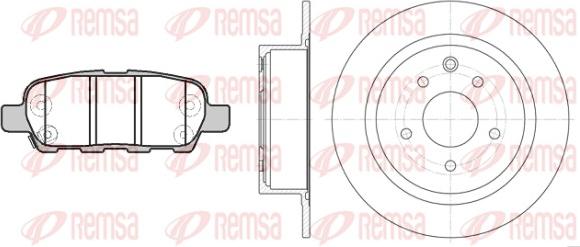 Remsa 8876.00 - Дисковый тормозной механизм, комплект autosila-amz.com