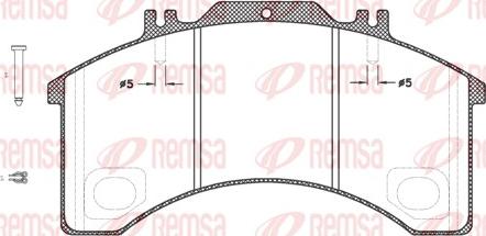 Remsa JCA 497.30 - Тормозные колодки, дисковые, комплект autosila-amz.com
