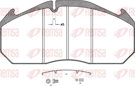 Remsa JCA 506.31 - Тормозные колодки, дисковые, комплект autosila-amz.com