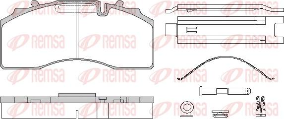 Remsa JCA 1415.80 - Тормозные колодки, дисковые, комплект autosila-amz.com