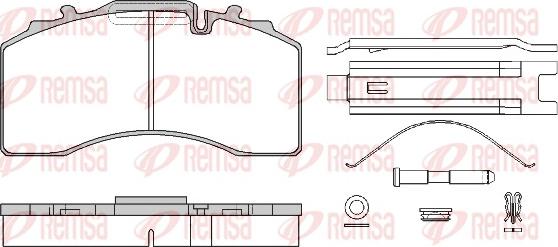 Remsa JCA 1416.80 - Тормозные колодки, дисковые, комплект autosila-amz.com