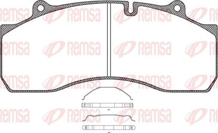 Remsa JCA 1073.00 - Тормозные колодки, дисковые, комплект autosila-amz.com