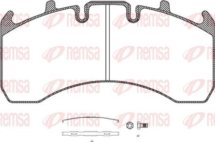 Remsa JCA 1156.00 - Тормозные колодки, дисковые, комплект autosila-amz.com