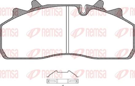 Remsa JCA 1254.00 - Тормозные колодки, дисковые, комплект autosila-amz.com