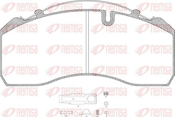 Remsa JCA 814.80 - Тормозные колодки, дисковые, комплект autosila-amz.com