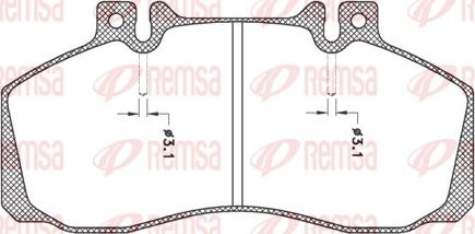 Remsa JCA 245.00 - Тормозные колодки, дисковые, комплект autosila-amz.com