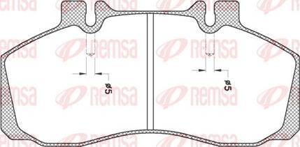 Remsa JCA 245.20 - Тормозные колодки, дисковые, комплект autosila-amz.com