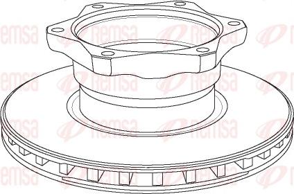 Remsa NCA1052.20 - Тормозной диск autosila-amz.com