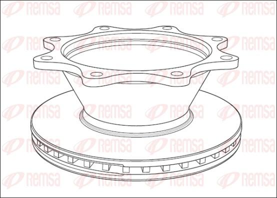 Remsa NCA1012.20 - Тормозной диск autosila-amz.com