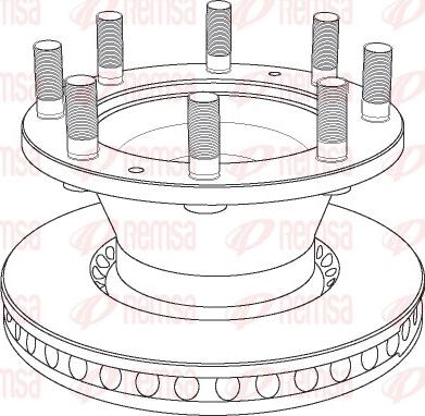 Remsa NCA1022.20 - Тормозной диск autosila-amz.com