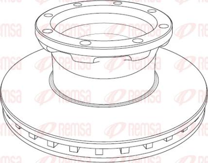 Remsa NCA1195.20 - Тормозной диск autosila-amz.com