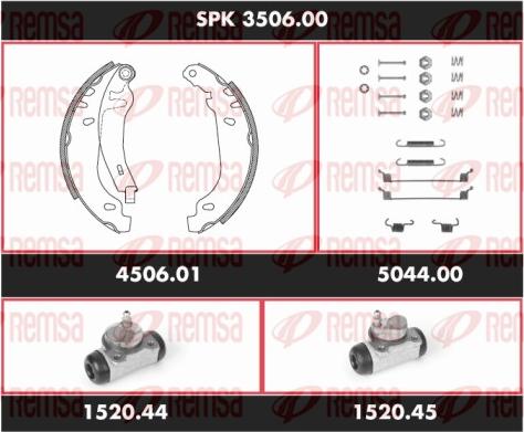 Remsa SPK 3506.00 - Комплект тормозных колодок, барабанные autosila-amz.com