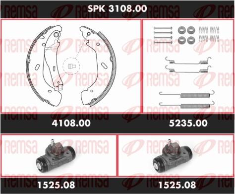 Remsa SPK 3108.00 - Комплект тормозных колодок, барабанные autosila-amz.com