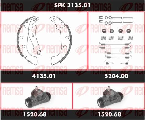 Remsa SPK 3135.01 - Комплект тормозных колодок, барабанные autosila-amz.com