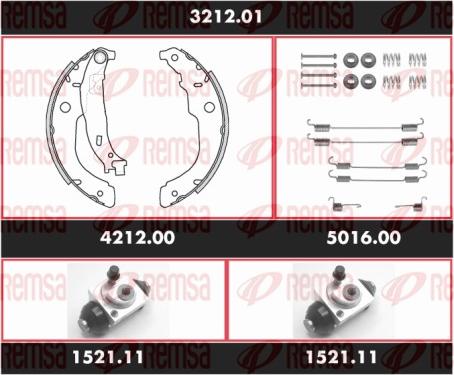 Remsa SPK 3212.01 - Комплект тормозных колодок, барабанные autosila-amz.com