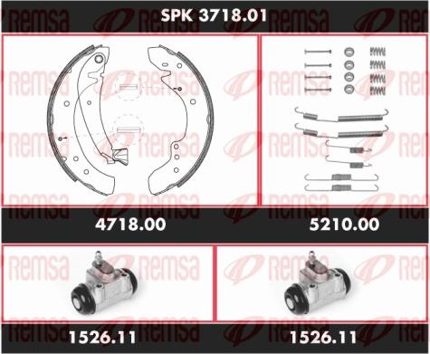 Remsa SPK 3718.01 - комплект барабанных тормозов !Super Precision Kit задн. GIR 254x57 \CITROEN, FIAT, PEUGEOT BOXER 2.5 autosila-amz.com