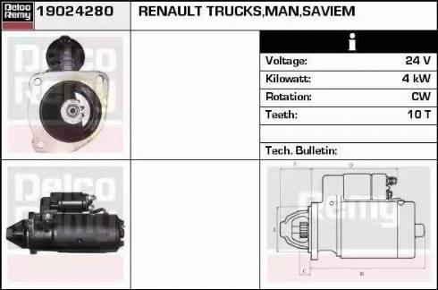 Remy 19024280 - Стартер autosila-amz.com